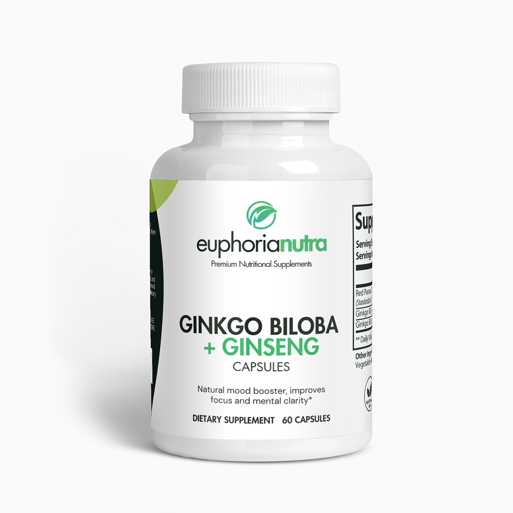 Ginkgo Biloba + Ginseng: Natural Vitality Boost By EuphoriaNutra