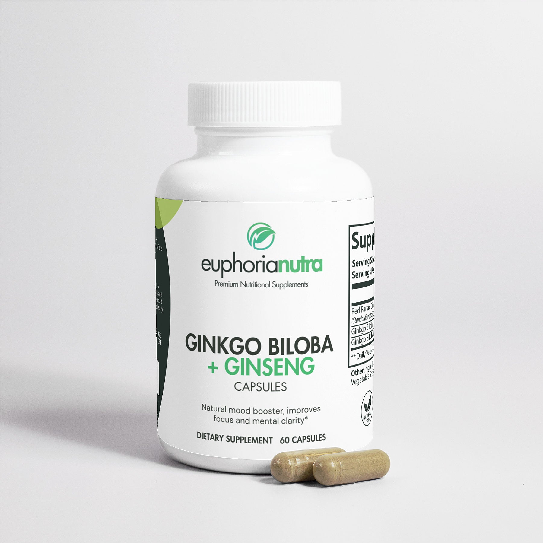 Ginkgo Biloba + Ginseng: Natural Vitality Boost By EuphoriaNutra